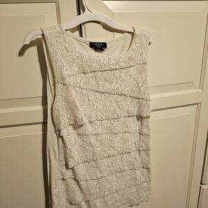 Verve Ami Cream Lace Tank Top